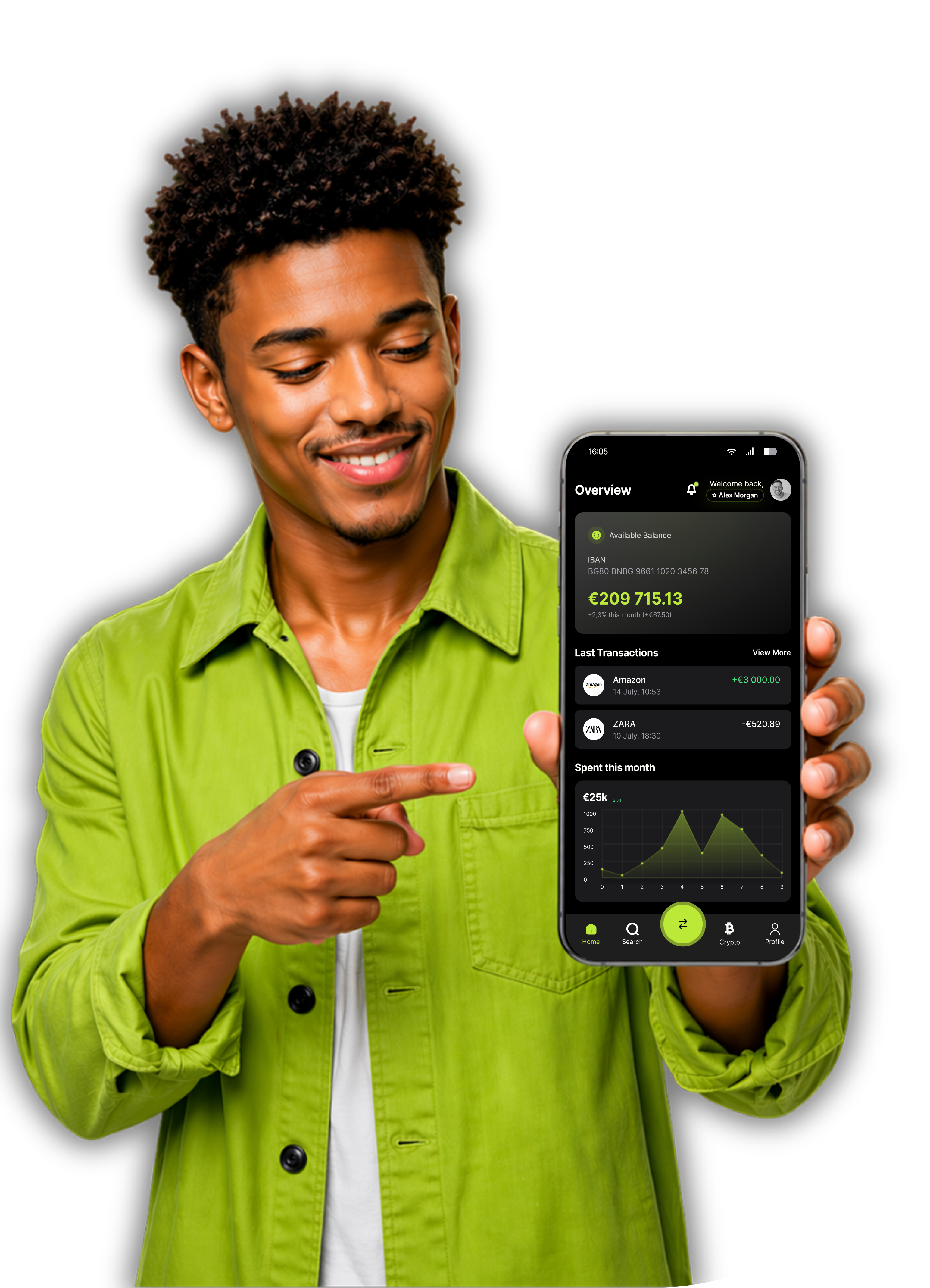 Volt Banking App - Hero overview showing key screens